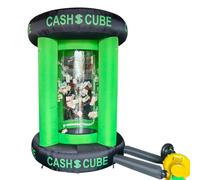 Inflatable Cash Grab Machine for Promotional Events with Dual Blowers