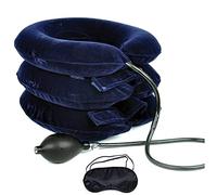 Inflatable Cervical Neck Traction Device - Improve Spine Alignment to Reduce Neck Pain - EasyNeck® Cervical Collar Adjustable - Blue