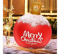 Inflatable Christmas Ball 23 Inch Large Christmas PVC Inflatable Ball Giant Blow up Ball Decorations Reusable Santa Snowman Inflatables Ball Decorations for Xmas Garden