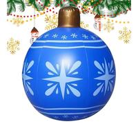 Inflatable Christmas Ball 24 Inch Outdoor Large Christmas PVC, Reusable Santa Snowman Inflatables Hanging Balls, Inflatable Ball Giant Blow Up Balls Decorations For Winter Outdoor Yard Garden Patio