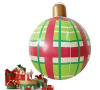 Inflatable Christmas Ball 24 Inch Outdoor Large Christmas PVC, Reusable Santa Snowman Inflatables Hanging Balls, Inflatable Ball Giant Blow Up Balls Decorations For Winter Outdoor Yard Garden Patio