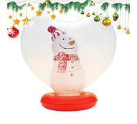 Inflatable Christmas Ball Illuminated PVC Decorative Ornament with LED Fixed Christmas Decoration Water Filled Heart Shape Inflatable Figure Ball with Remote Control for Swimming Pool