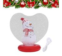 Inflatable Christmas Balls,Heart Shaped Luminous Christmas Baubles - Figure In Inflated Decorated Ball - For Outdoor Garden Lawn Patio Driveway Path