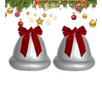 Inflatable Christmas Balls Outdoor - Outdoor Christmas PVC Inflatable Decorated Ball - 1 Pair Holiday Seasonal Decor for Garden Lawn Patio Living Room Porch Outside Display