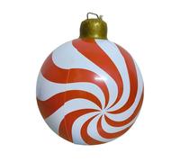 Inflatable Christmas Baubles, Giant Inflatable Christmas Bauble - 23.6 Inch PVC Ball Candy Pattern Festive Decorations, Blowing Ball for the Yard, Christmas Decorated Ball for the Tree
