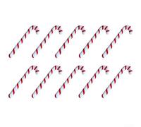Inflatable Christmas canes 10 pack constructed from PVC suitable for festive decoration at indoor and outdoor holiday venues (red)