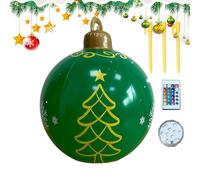 Inflatable Christmas Decorations 24 Inch | Ball Christmas Lawn Ornaments with Light | 16 Colors Remote Control Ornament for Pool Entryway Garden Lawn Yard