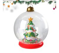 Inflatable Christmas Ornaments | Christmas Tree Inflatables Ball with LED Light | Blow up Pvc Decorations for Indoor Winter Holiday New Year Party Yard Lawn Porch Garden