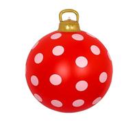 Inflatable Christmas Ornaments - Festive PVC Balls, Holiday Decoration For Garden Yard Porch Indoor Outdoor Parties | Seasonal Fun With Colorful Round Air-Filled Design For Winter Festival