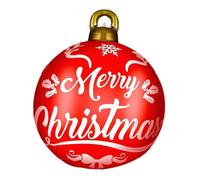 Inflatable Christmas Ornaments - Large Holiday Balls, Decorative Big Props Display, Bold Winter Accent, Best Party Decor Idea, Event Accessories for Yard Indoor, 23.62 inches