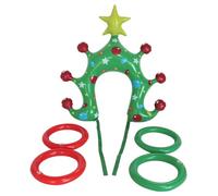 Inflatable Christmas Ring Toss Game,Tree Ring Toss Hats for Kids | Interactive Party Activities Inflatable Game Toy Supplies for Kids Adults Family Indoor Outdoor School Christmas