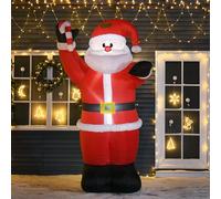 HOMCOM Inflatable Christmas Santa Claus Air Blown Decoration Yard for Lawn - 8ft