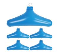 Inflatable Clothes Hangers - Coat Hanger | Clothing Hanger | 5PCS PVC Stable Windproof Blow Up Travel Holder | Folding Space Saving N On-Slip Portable Holders With Metal Hook For Dress Skirt