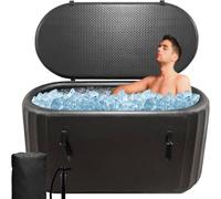 Inflatable Cold Plunge Tub for Athletes, Compatible with Water Chillers, Insulated Lid for Temperature Retention, Portable Recovery Solution for Indoor & Outdoor Use