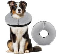 Inflatable Collar for Dogs Cats, Adjustable Neck Recovery Collars for Pets, Soft Inflatable Dog Collars After Surgery,Dog Donut Collar Protective Head Cone E-Collar for Pets to Prevent Licking(L/Grey)