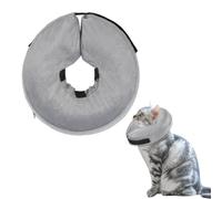 Inflatable Collar for Dogs Cats, Soft Inflatable Dog Collars After Surgery, Adjustable Neck Recovery Collars for Pets,Dog Donut Collar Protective Head Cone E-Collar for Pets to Prevent Licking(M/Grey)