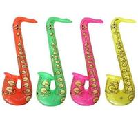 Inflatable colorful Toy Saxophone Disco Blow Up Rock&Roll funny kids Holiday Party Music toys in Random Color
