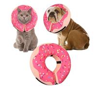 Inflatable Cone Collar for Large Medium Small Dogs, Soft Adjustable Recovery Collar for Dogs Cats,Dog Cone Neck Donut Alternative After Surgery(Pink,Medium+