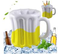 Inflatable Cooler 20.5x18.1'' Plastic Large Floating Cooler Party Decoration Portable Inflatable for Parties Beers-Themed Pool BBQ Picnic Festival..