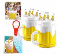 Inflatable Cooler Beer Mug 2Pcs 17.71 x 17.71'' with a bottle opener