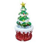 Inflatable Cooler - Christmas Tree Shape Ice Bucket for Festive Drinks, Fun Holiday Champagne and Beverage Holder for Beer, Soda, Wine at Bbqs, Picnics, Restaurants, and Family Gatherings, 27.56 in