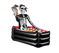 Inflatable Cooler for, Drinks Skeleton Coffin, Ice Bucket Decoration, 35 In