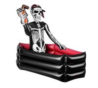 Inflatable Cooler for Drinks Skeleton Coffin Ice Bucket Decoration 35 Inch
