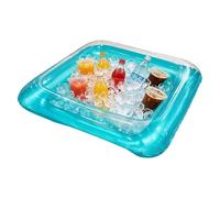 Inflatable Cooler | Portable Square Floating Tray with Drain Plug - Inflatable Drink Cooler - for Pool Parties Outdoor Backyard Patio Summer Beer Drinks Snack Picnic Boat Camping