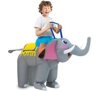 Inflatable Costume Kids Elephant Costume Halloween Blow Up Costumes Ride on Elephant Suit Animals Fancy Dress for Boys Girls Cosplay Party