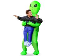 Inflatable costume worn by an adult alien