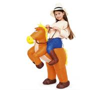Inflatable Cowboy Disguise for Children | Size 90 to 120cm | Made of Highly Resistant Polyester | Inflating System Included | OriginalCup®