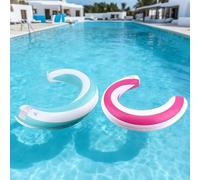 Inflatable Curved Swimming Pool Noodle Pool Float Adult 30 x 24 Inches Pool Float Noodles for Summer Party Beach Water Games Supplies Travel Vacation (Blue+Pink)