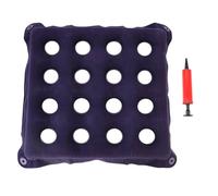 Inflatable Cushion Pressure Relief Cushion for Prevention Sores 16 Holes Breathable Air Seat Cushions for Elderly to Sit on Wheelchair with Bonus Air Pump for Wheelchair Office Chair Car (Blue)