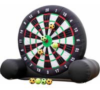 Inflatable Dart Board Game - 3m High Outdoor Dartboard with 8 Footballs and Blower, Giant Target for Garden Games, Fun for Adults and Kids