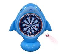 Inflatable Dart Board - Kids Shark Shape Pool Game, Water Target Toss Toy Set | Floating Dart Challenge Entertainment System for Beach Pool Backyard Family Party Camping Water Park Fun