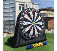 Inflatable Dart Borad Game Outdoor Football Blower, Complete Soccer Set 8 Soccer Balls for Back, 13FT for Soccer Darts