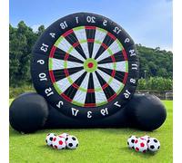 Inflatable Dart Borad Game Outdoor Football Soccer 8 Soccer Balls & 370W Blower Lawn for Family Activities Soccer Darts