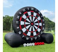 Inflatable Dart Borad Game Outdoor Soccer Football 3m High-Adhesive Set 370W Blower and 8 Balls for Backyard/Party Activities, Waterproof Sports Soccer Darts