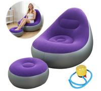 Inflatable Deluxe Lounger Ottoman Couch Gaming Chair Foot