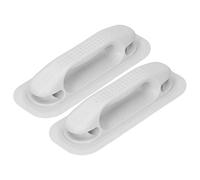 Inflatable Dinghy Handrail 2Pcs PVC Handles 9.3x3.3 Inch Gray White - Durable Lightweight Design, Easy Installation for Kayak Canoeing Fishing Boats