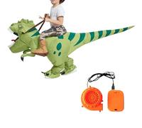 Inflatable Dinosaur Costume - Polyester, Adjustable Height Dinosaur Outfit With Blower | Lightweight Full Body Inflatable T-Rex Costume, Funny Suit For Halloween, Christmas, Cosplay