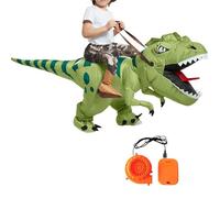 Inflatable Dinosaur Costume - Polyester Blower Frame, Adaptive Height System, Polymer Box | for Men Women Kids Birthdays Suit Events Gatherings Unforgettable Moments Family Friends Comfortable