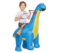 Inflatable Dinosaur Diplodocus Disguise for Children | Size 120 to 150 cm | Made of highly Resistant Polyester - Pleasant to Wear | Inflating System Included | OriginalCup®
