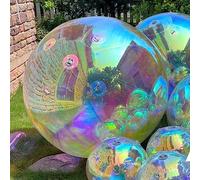 Inflatable Disco Mirror Balls for Outdoor Indoor Stage Bar Dj Rave EDM Club Party Event Christmas Hanging Decoration Mirror Hollow Ball Large Size (Silver) (1m, Ground)