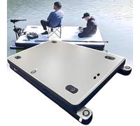 Inflatable Dock Floating Platform, 2m/2.5m Inflatable Floating Dock for Adults - Multi-person Swim Platform, Non-slip Deck, Connectable Raft for Pool, Beach, Lake & River Fun Activities 2.5M-Nomotor