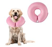 Inflatable Dog Collar, Adjustable Dog Collar, Leak Protection, Protective Collar, Dog Collar, Soft Collar, Dogs That Does Not Block Vision, for Recovery After Surgery or Wounds, Pink, M