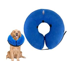 Inflatable Dog Cone - 12.6 Inch Cone | PVC Collar - Adjustable Soft Recovery with Breathable and Waterproof Removable Design Prevents Bite and Licking Wounds