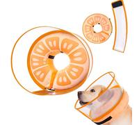 Inflatable Dog Cone Collar for Large Medium Small Dogs, Soft Dog Donut Collar Adjustable Recovery Cone for Pets After Surgery, Extra Enhanced Anti-Licking Guard Shield for Pets (X-Large, Orange)