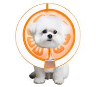 Inflatable Dog Cone Collar for Large Medium Small Dogs, Soft Dog Donut Collar Adjustable Recovery Cone for Pets After Surgery, Extra Enhanced Anti-Licking Guard Shield for Pets (Medium, Orange)