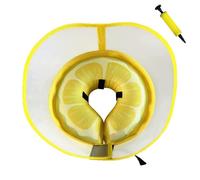 Inflatable Dog Cone Collar for Large Medium Small Dogs to Stop Licking, Soft Dog Cone Alternative Donut Collar After Surgery (Yellow, M+)